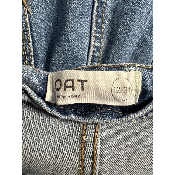 Oat New York Jeans Womens 12/31 Wide Leg Crop Y2K High Rise Pants Skater - Picture 3 of 8